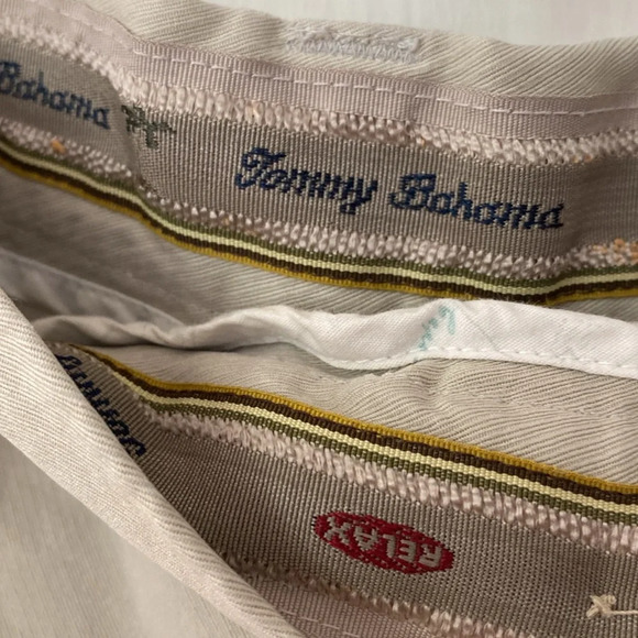 Tommy Bahama Men's St. Thomas Relaxed Pants 100% Silk Khakis 38‎ x 30 Cream - Picture 3 of 7